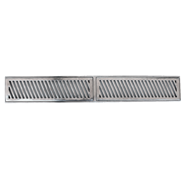 Grelha Diagonal Alum. Tela Polida C/Aro 15x100