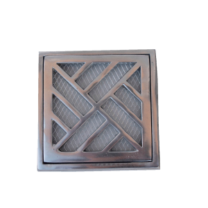 Grelha Reta Alum. Tela Polida C/Aro 15x15