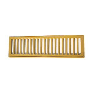 Grelha Reta Alumínio C/Aro 15x50 Dourado