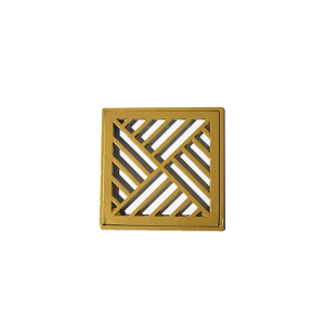 Grelha Reta Alumínio C/Aro 20x20 Dourado