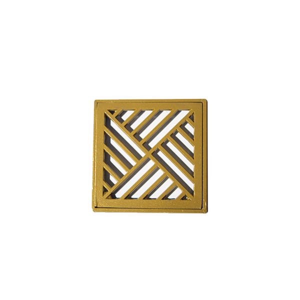 Grelha Reta Alumínio C/Aro 20x20 Dourado