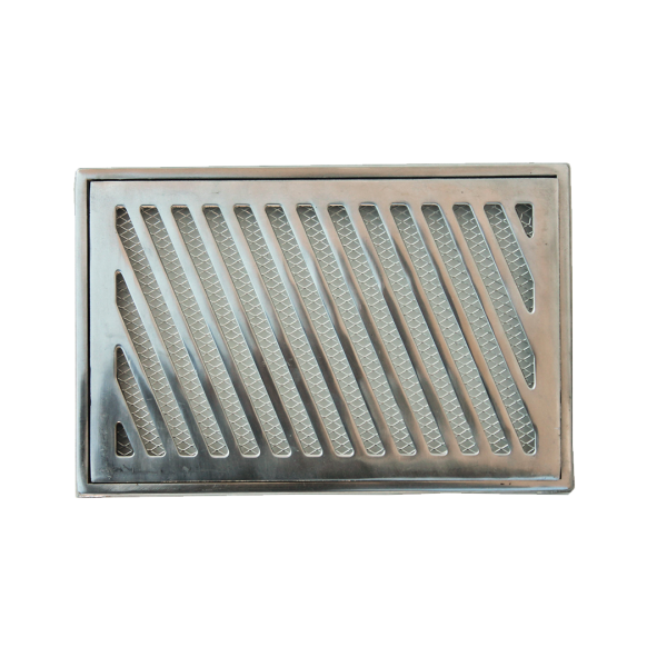 Grelha Diagonal Alum. Tela Polida C/Aro 20x30