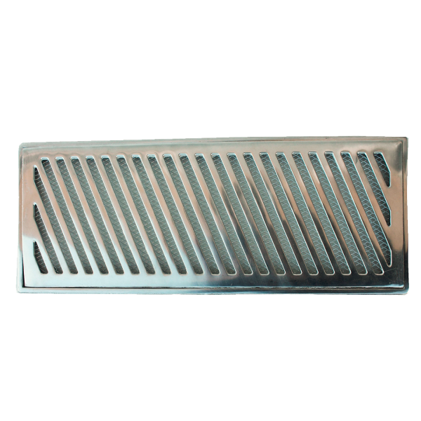 Grelha Diagonal Alum. Polida C/Aro 20x50