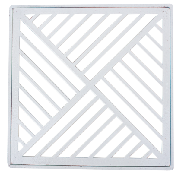 Grelha Reta Alumínio C/Aro 30x30 Branca