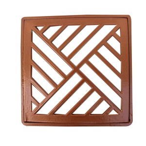 Grelha Reta Alumínio C/Aro 20x20 Cobre