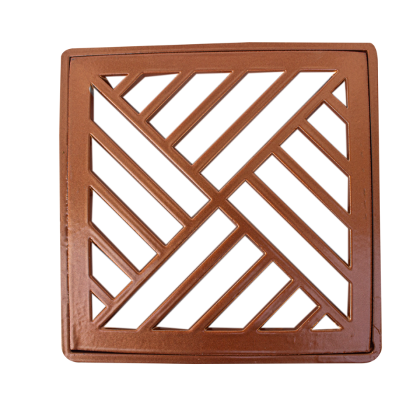 Grelha Reta Alumínio C/Aro 20x20 Cobre