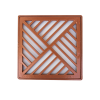Grelha Reta Alumínio C/Aro 25x25 Cobre