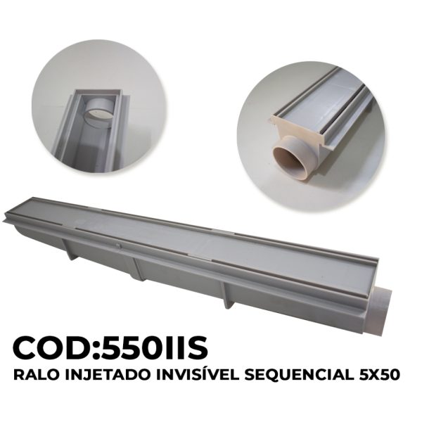 Ralo Injetado Invisível Sequencial Linear