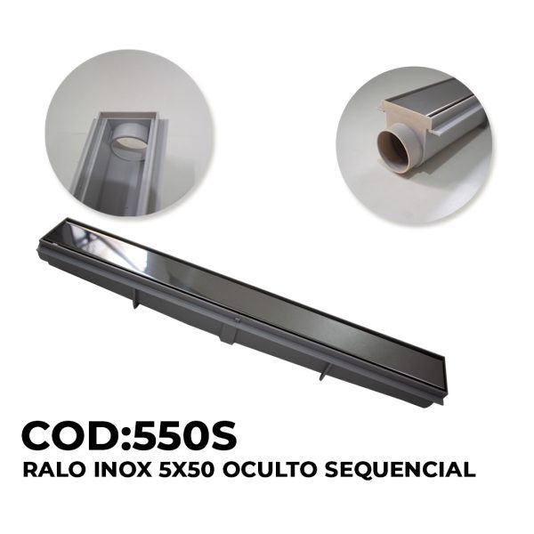 Ralo Inox Oculto Sequencial Linear